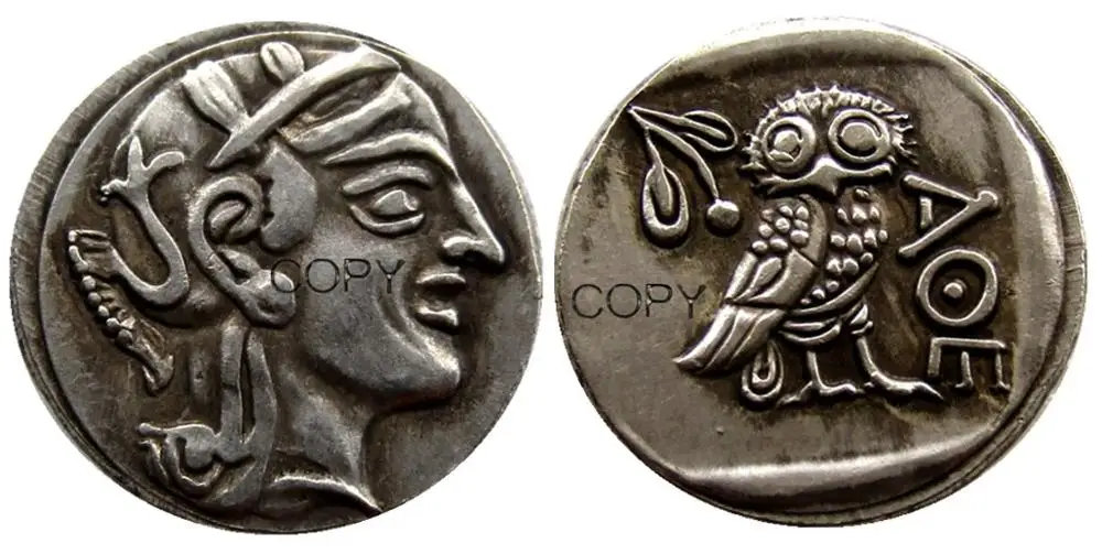 G 02 Ancient Athens Greek Gold Drachm Atena Greece Owl Drachma Gold Plated Silver Plated Copy Coins Non Currency Coins Aliexpress