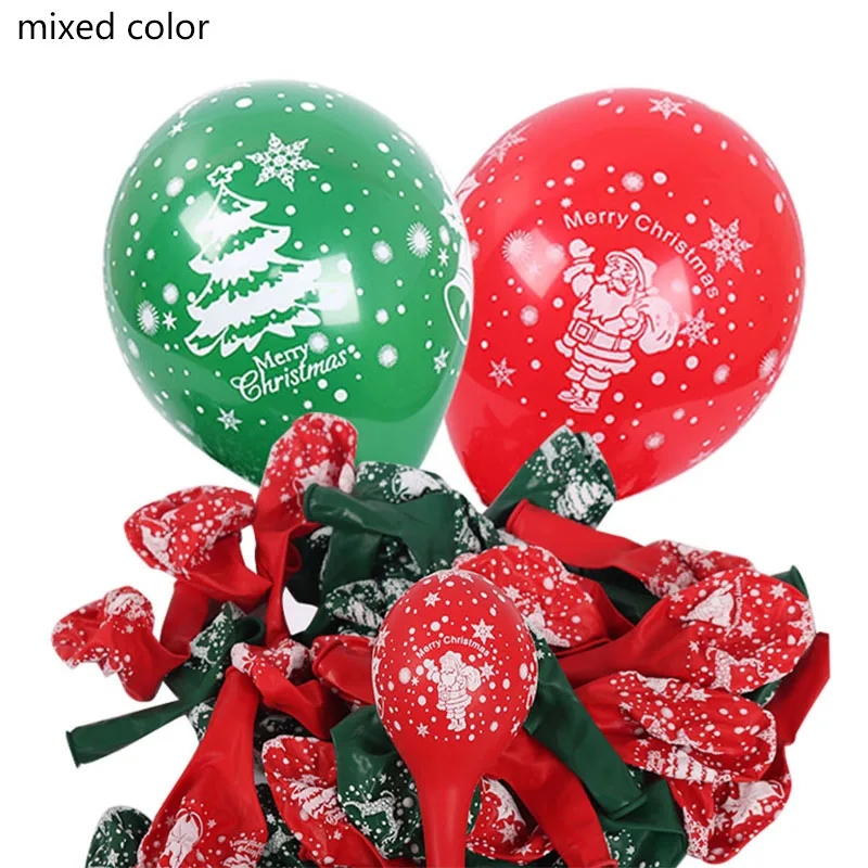 10 шт. 10 дюймов латексные красные/зеленые модные воздушные шары, рождественские украшения, вечерние воздушные шары круглой формы, украшения, аксессуары - Цвет: mixed color