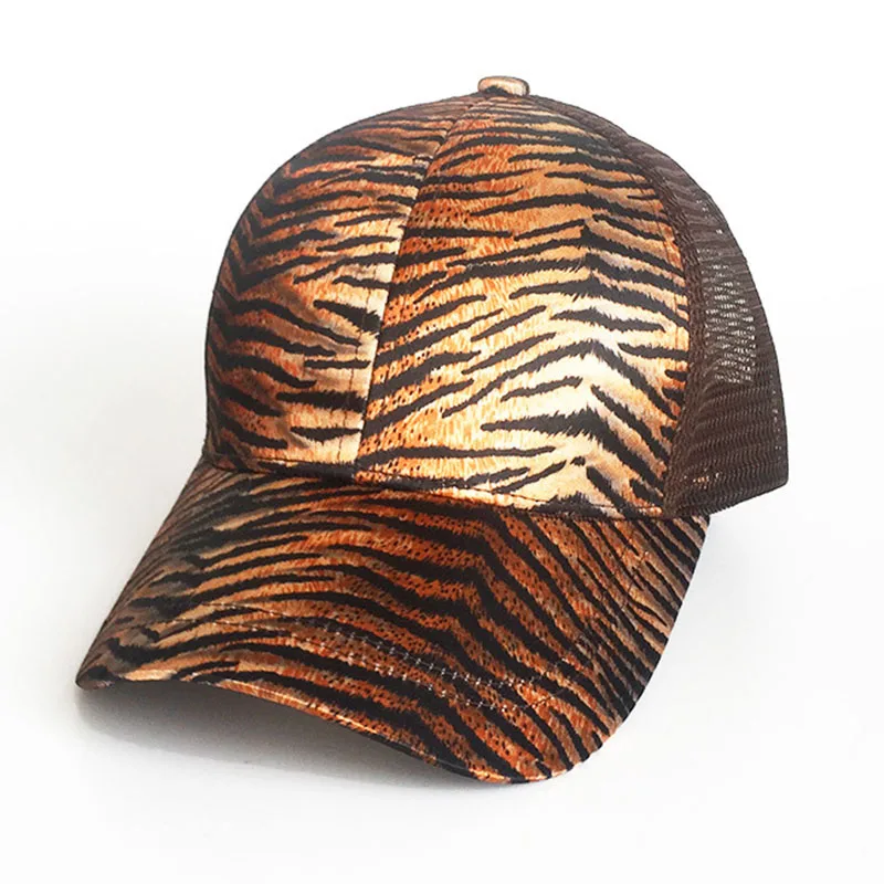 

Outdoor Fashion Leopard Ponytail Baseball Cap Women Messy Bun Baseball Hat Summer Casual Girls Hip Hop Sport Hats