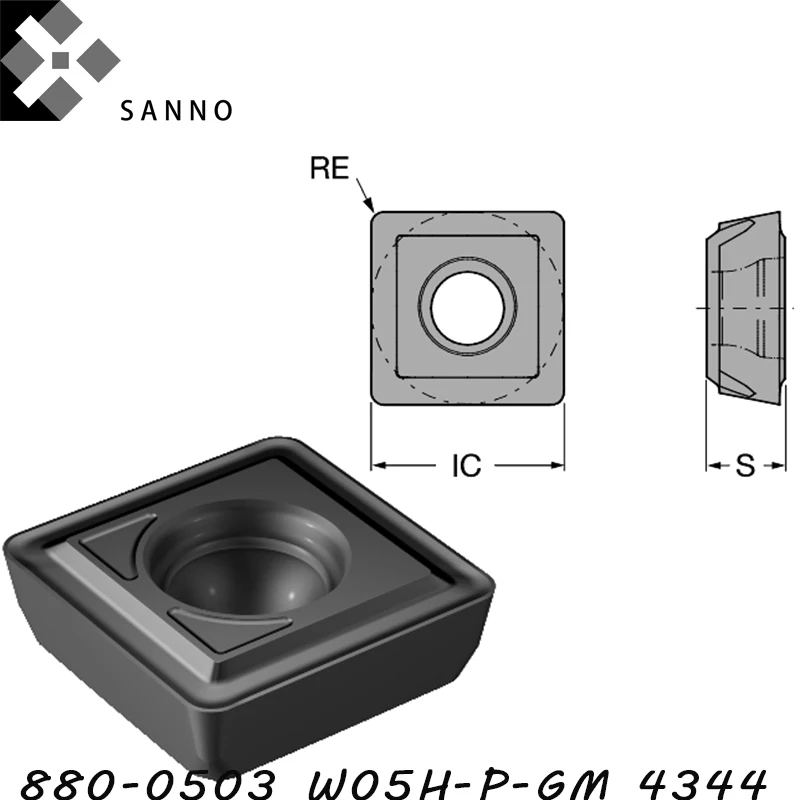 880-0503 05H-C-GM 1044880-0503W05H-P GM4024, 880-0503 W05H-P-GM 4344 Коро вставки для дрели с ЧПУ Карбидное лезвие/советы