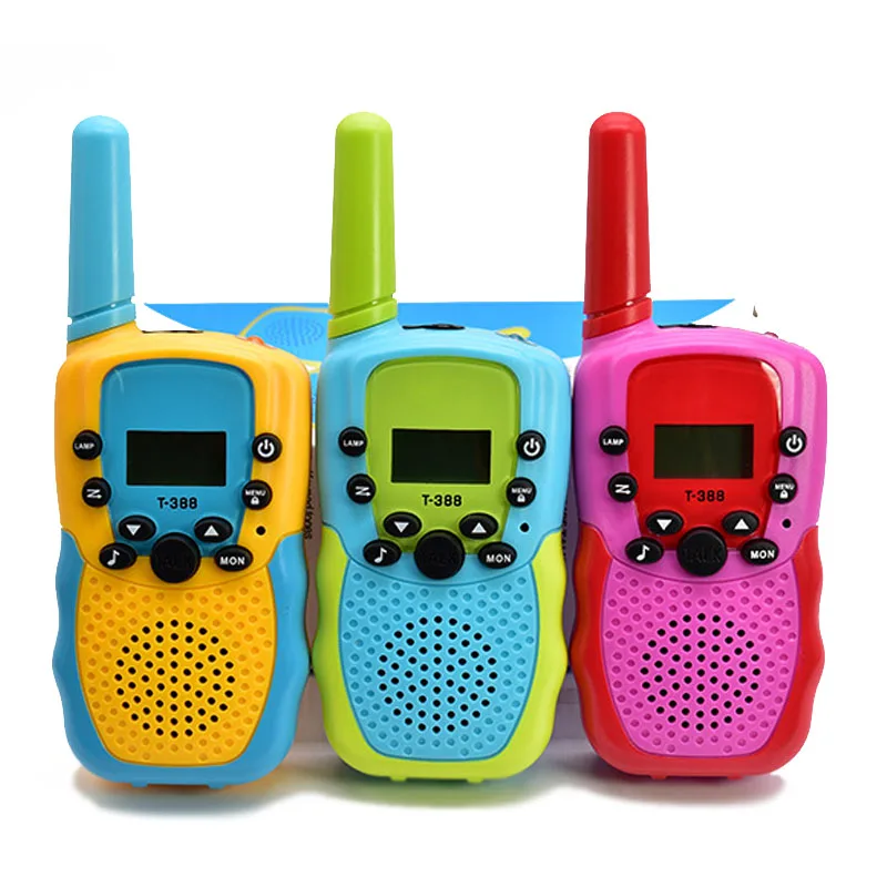 2pcs Children Mini Portable LCD UHF Frequency Auto Radio Wireless Travel Walkie Talkie Megaphone for Kid Toys - ANKUX Tech Co., Ltd