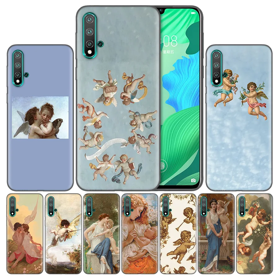 

Angel Cupid Art Luxury Phone Case For Huawei Honor 8A 8C 8S 8X 9X 9 10 20 Pro Lite Play 20i 7C TPU Silicon Cover Shell