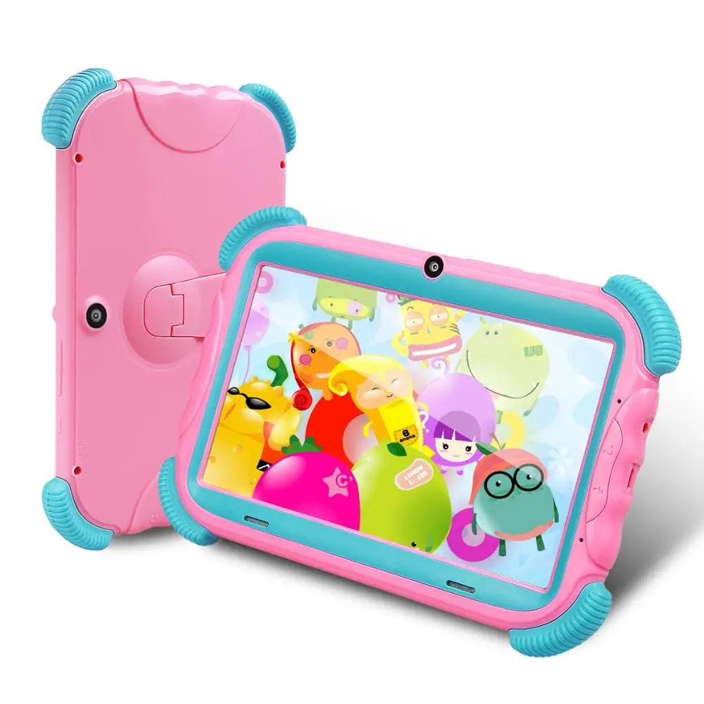 Детский планшет 7 дюймов Android 8,1 16GB Babypad Edition PC с Wifi и камерой GMS Сертифицированный поддерживаемый детский чехол-подставка - Комплект: K78 Pink