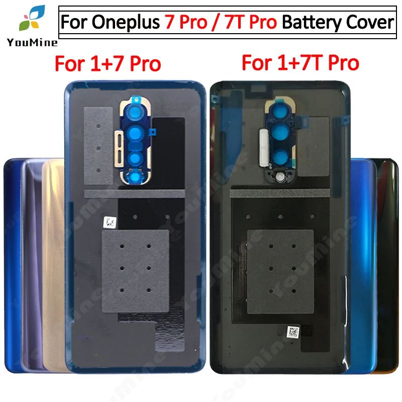 Чехол для телефона OnePlus 7 Pro, задняя крышка для батареи, задняя крышка для телефона Oneplus 7t pro, чехол для батареи с объективом камеры