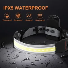 

2022 Most Bright COB LED Headlamp Waterproof Headlight High Lumen Head Lamp Work Light for Camping Cycling Fishing Outdoor