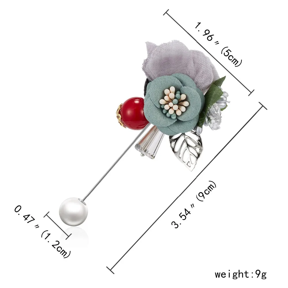 Корейская ткань Художественная ткань цветок брошь рубашка воротник винтажные булавки и броши для женщин платье рубашка воротник аксессуары