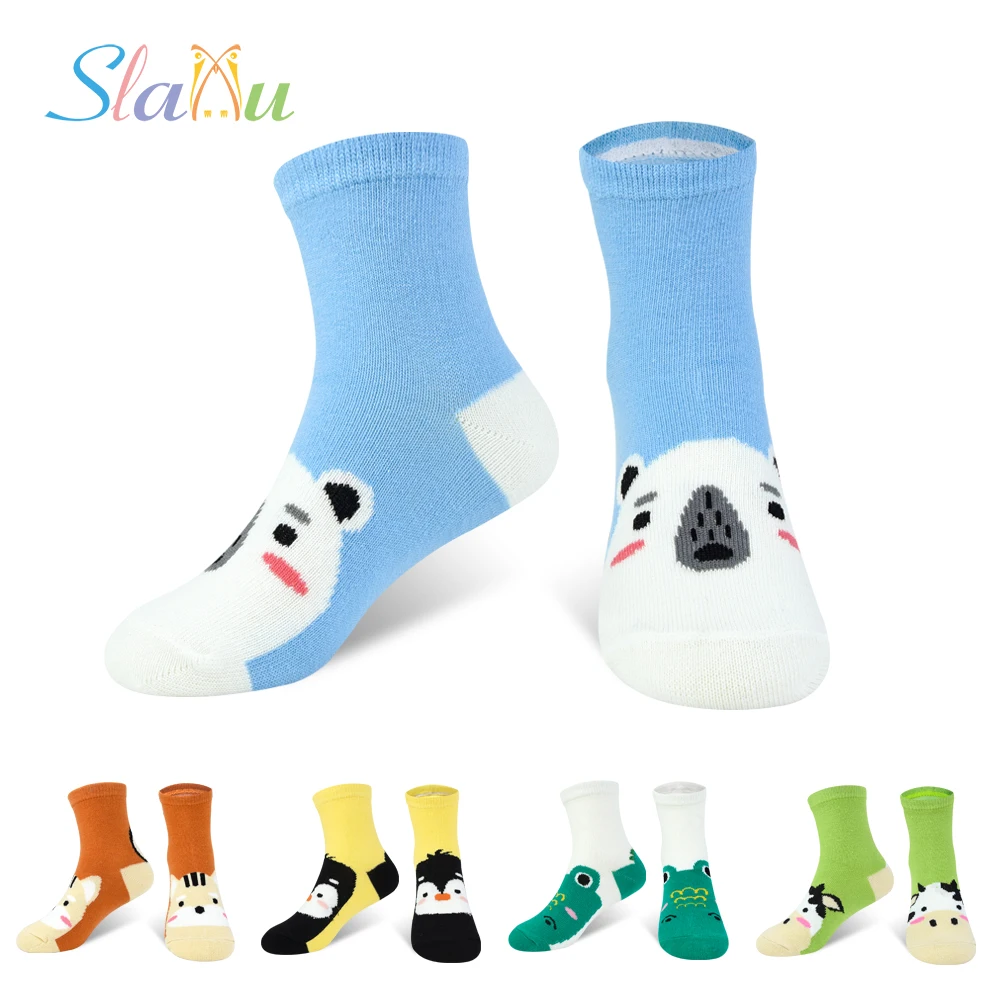 5 пара/лот хлопковые детские носки для девочек цветные Kawaii/Детские Носки с