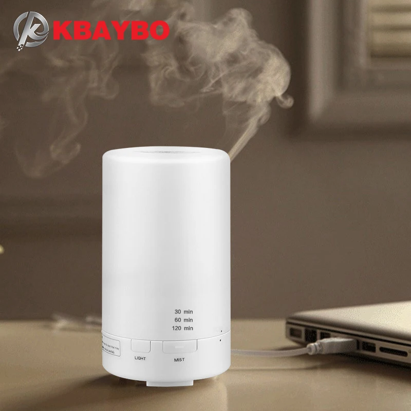 

KBAYBO 50ml Ultrasonic USB Diffuser air Humidifier Essential Oil diffuser Aromatherapy Car Diffuser Humidifier 7 color LED Light