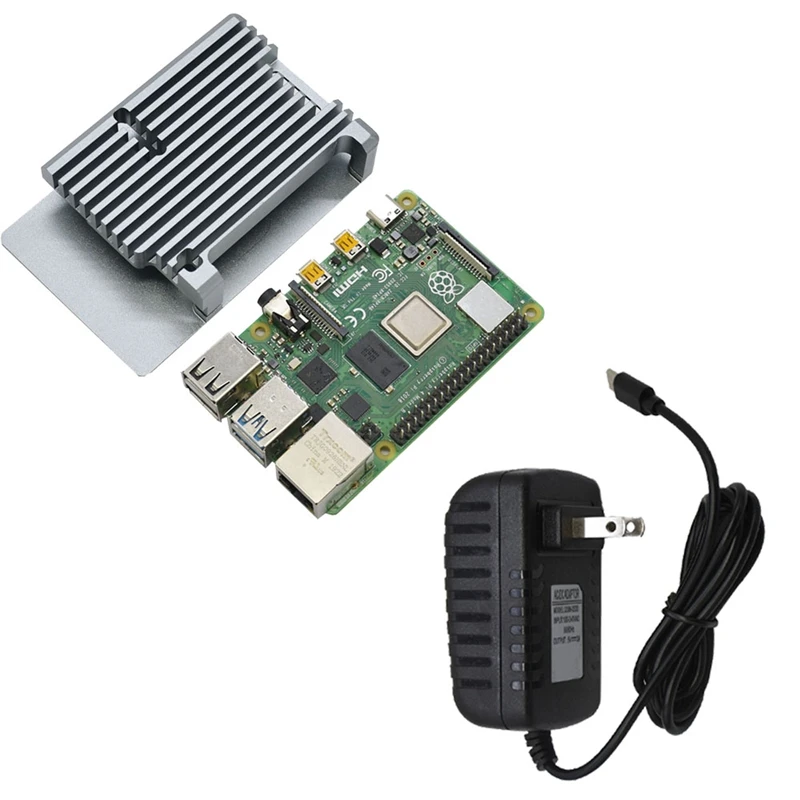 Для Raspberry Pi 4B 4G ram DIY Kit Поддержка 2,4/5,0 GHz wifi Bluetooth 5,0 с алюминиевым ЧПУ сплав защитный серый чехол 5V 3A P