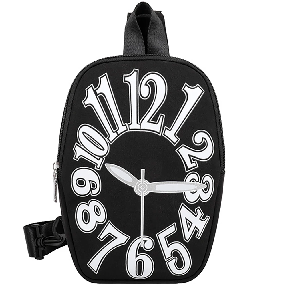 2021 New Women Clock Vintage Crossbody Bags Female Brand Printed Letter Belt Bag Luxury Designer Ladies Hip Hop Shoulder Bag