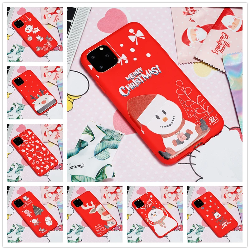 Marry Christmas Case For iphone 11 Pro Max Cover Tree Snowman Santa Claus Accessories |