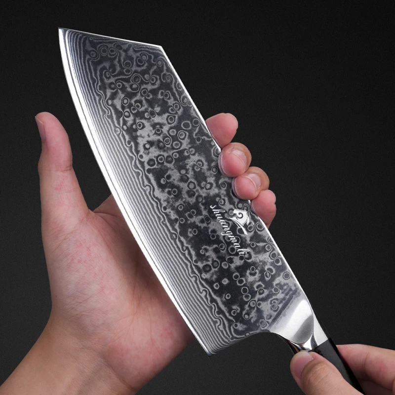 Meat Cleaver, Chinese Chef Knife Handmade 8 inch Sharp Blade Kitchen Knives  Meat Cleaver Fish Vegetables Slicing Knife for Kitchen Rosewood handle