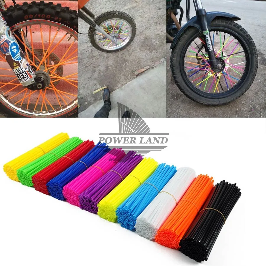 Motorcycle Dirt Bike Wheel Rim Spoke Skins Cover Motorcycle Cross