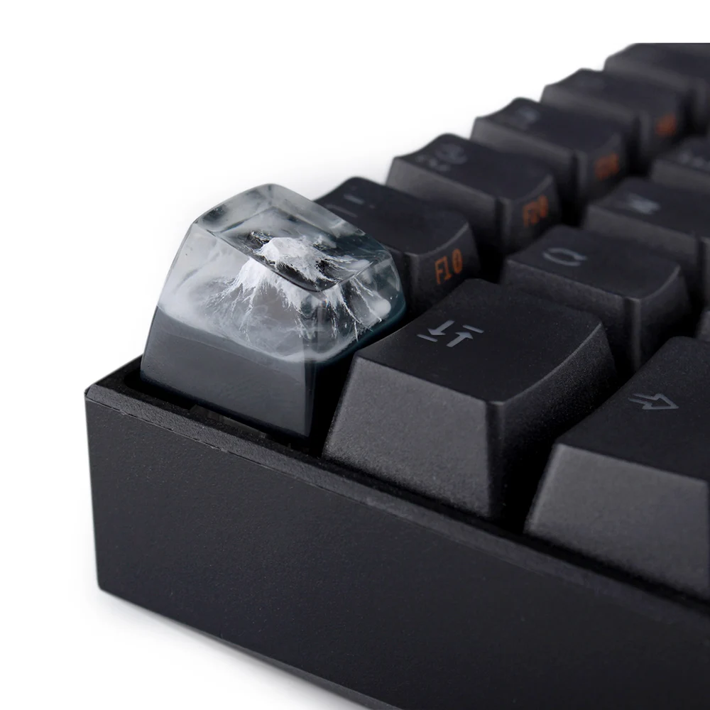 Вулканическое ремесло индивидуальный светильник-прозрачная смола SA Keycap подходит для игры механическая клавиатура Keycaps переключатель