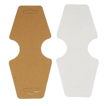 

100pcs/set Paper Cards Price Tags Necklace Earrings Bracelets Packaging Display Card 5x12cm White/Kraft Color