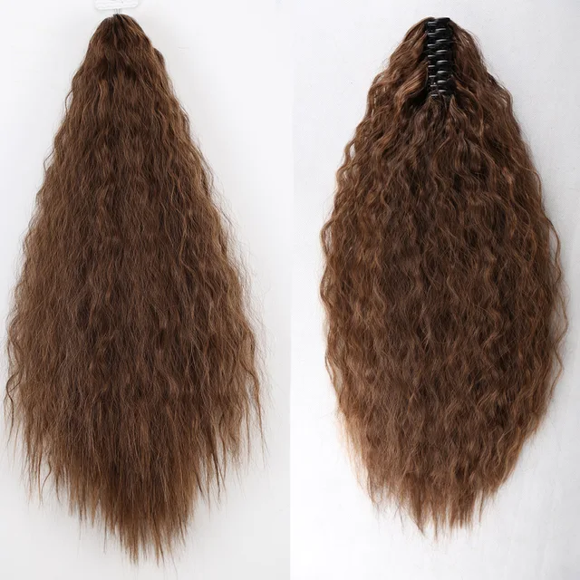 Amir Hair Drawstring Ponytail Extensions Synthetic Long Kinky Curly Ponytails Wig Hair Pieces For Women Fake Hair Extension Clip 4/27HL