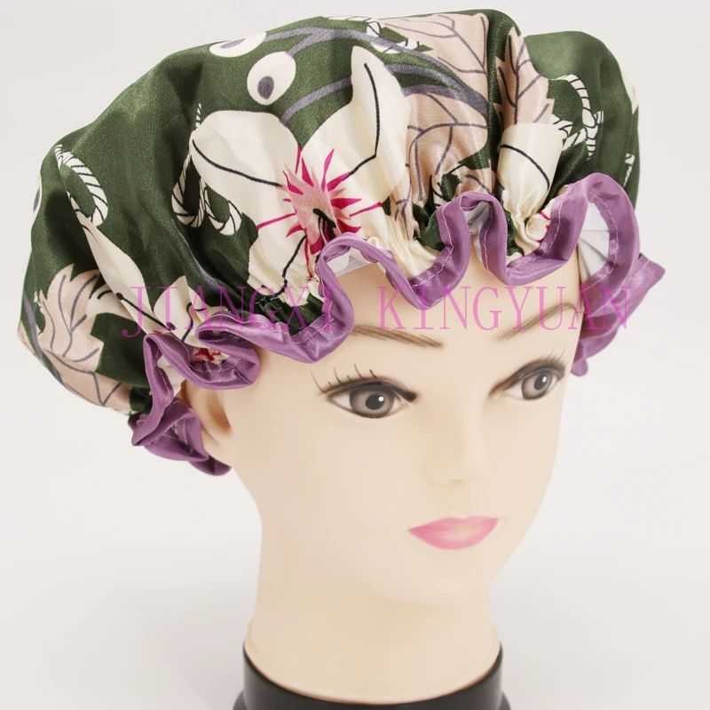 绿底百合花侧面