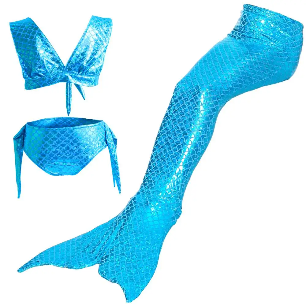 

Children Mermaid Tails For Swimming The Little Mermaid Ariel Girls Swimsuit Bikini Set Bathing Suit Party Cosplay Costume C33K41