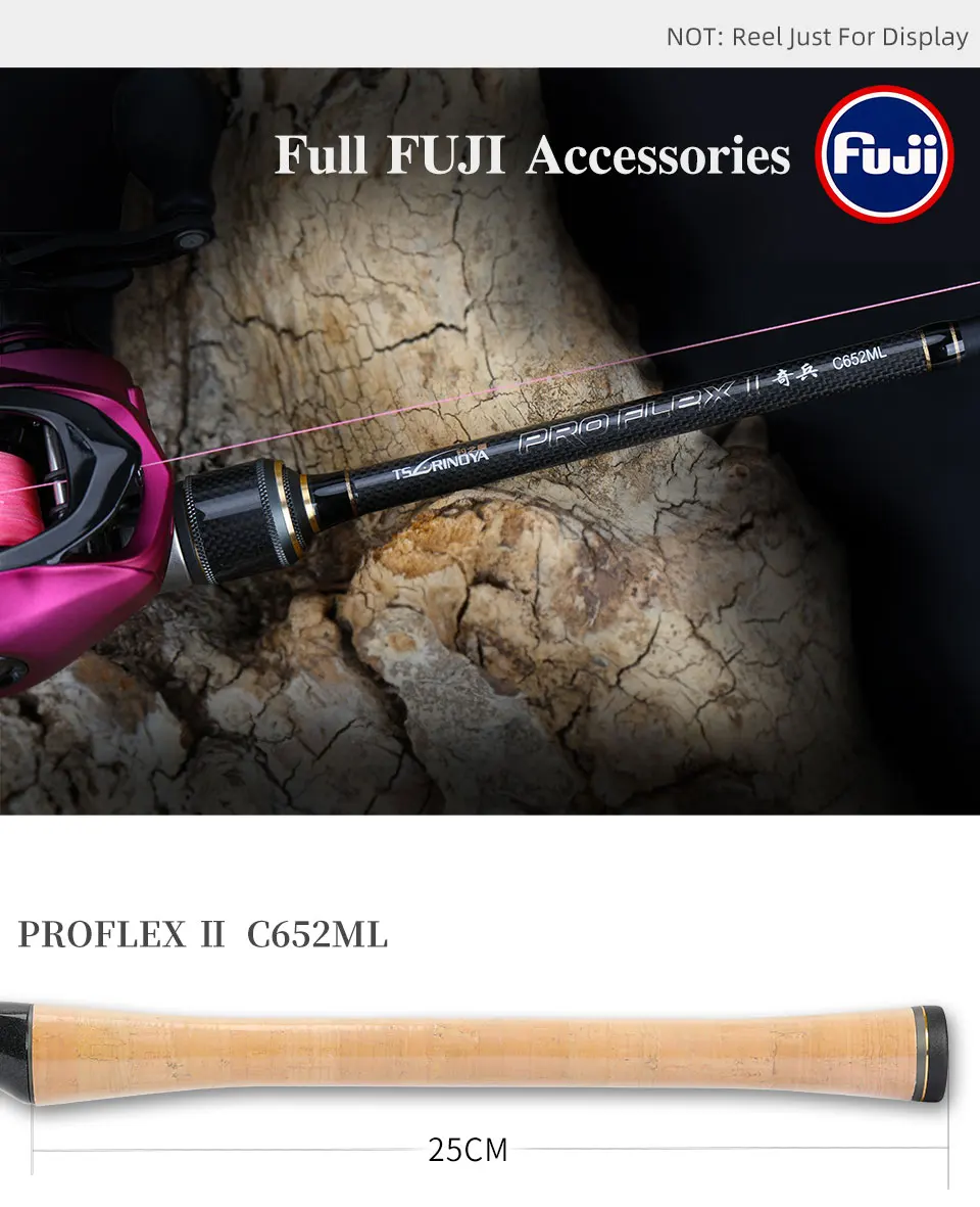 TSURINOYA Литье удочка PROFLEX Ⅱ 1,98 м 2,1 м быстрое действие FUJI направляющее кольцо аксессуар 3A пробковая карбоновая профессиональная басовая удочка