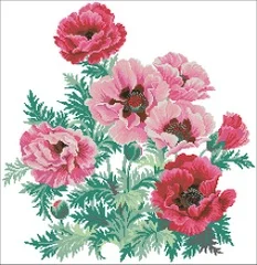 

NN YIXIAO Counted Cross Stitch Kit Cross stitch RS cotton with cross stitch Haejbgqs Riolis 100-003 poppy