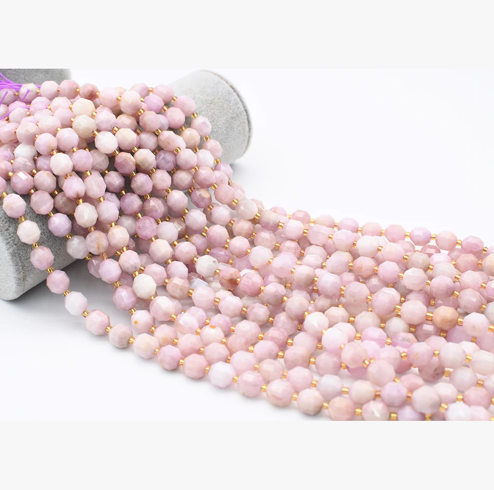 10mm AA Natural energy column Faceted  irregular round Stone Beads For DIY necklace bracelet jewelry making 15 