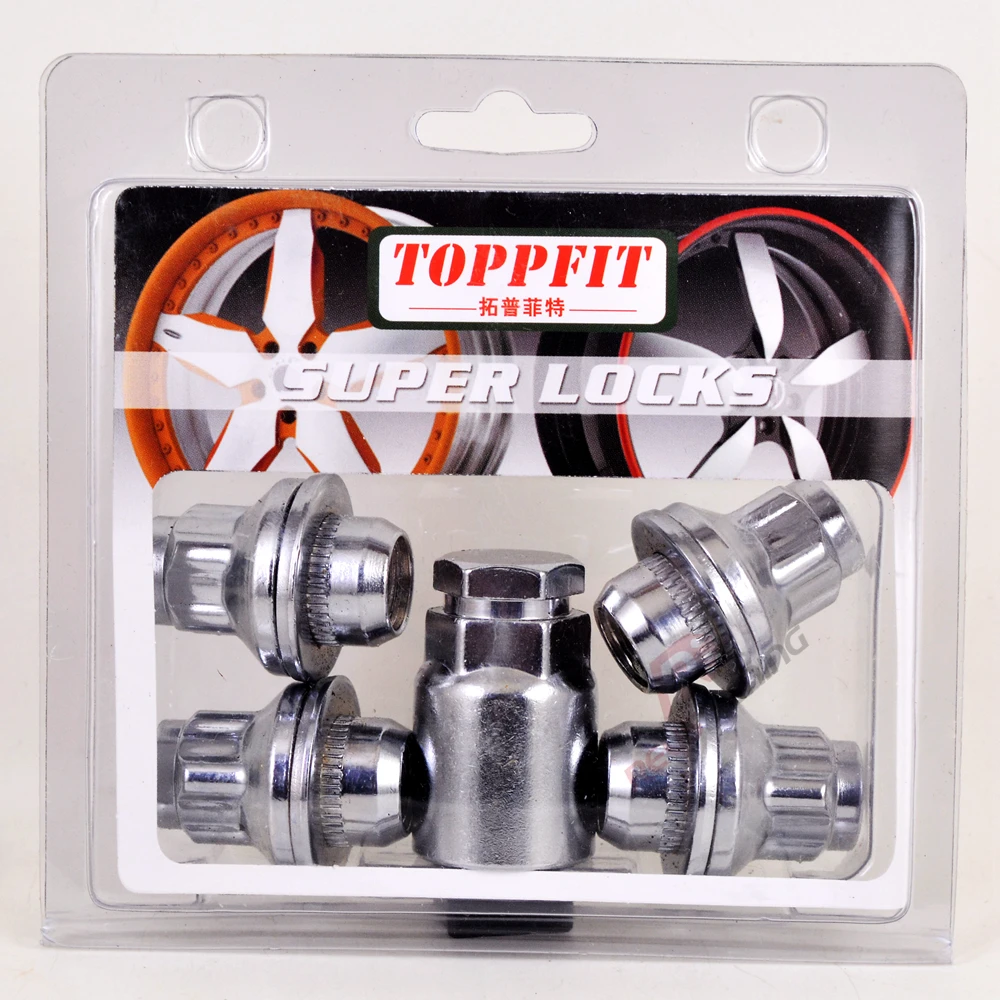 4PCS M12X1.5 Anti-theft Spline Type Car Wheel Lock Nuts Lug Nuts For Toyota