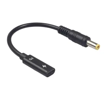 

Power Supply Adapter Cable Type-C Female To 5525 Male Converter Cord With PD Chip For Laptop DVD