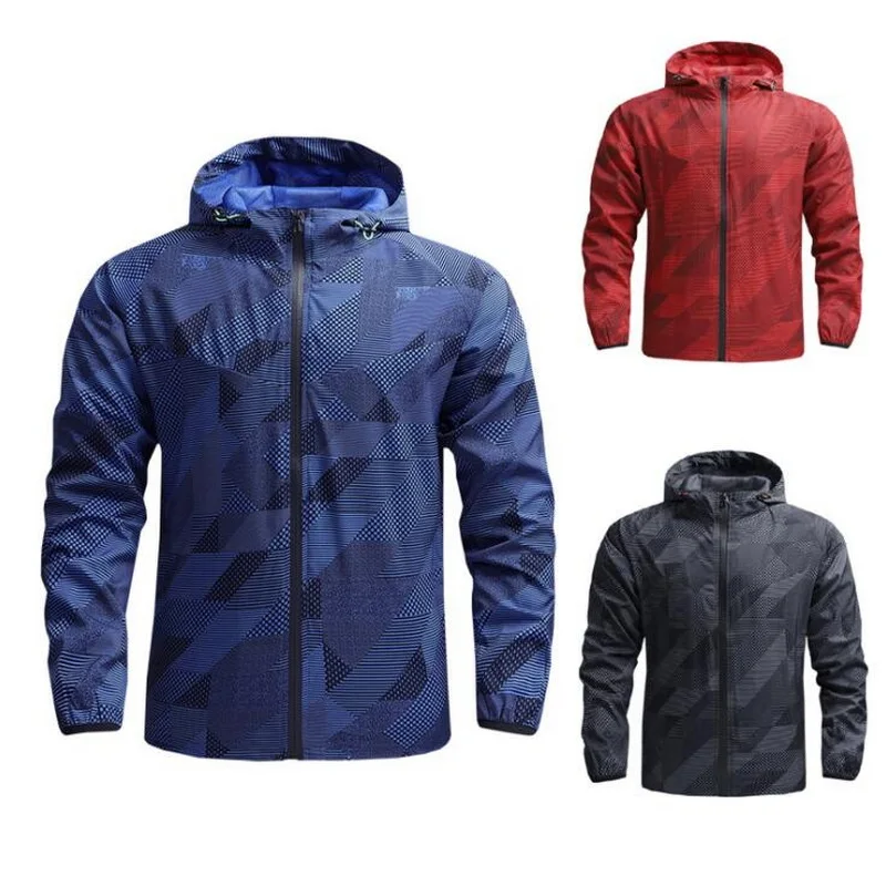 

Men's Jacket Youth Man Streetwear Sport Outwear Bomber Windbreaker Hooded Trench Men Clothes Size S-5XL