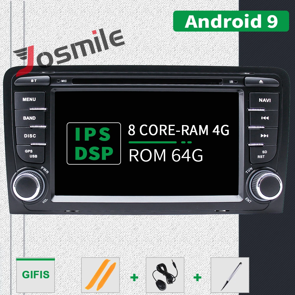 Perfect 64G 2 Din Car Multimedia Player GPS Android 9 DVD Automotivo Radio For Audi A3 8P S3 RS3 Sportback Navigation GPS  Carplay OBD2 3