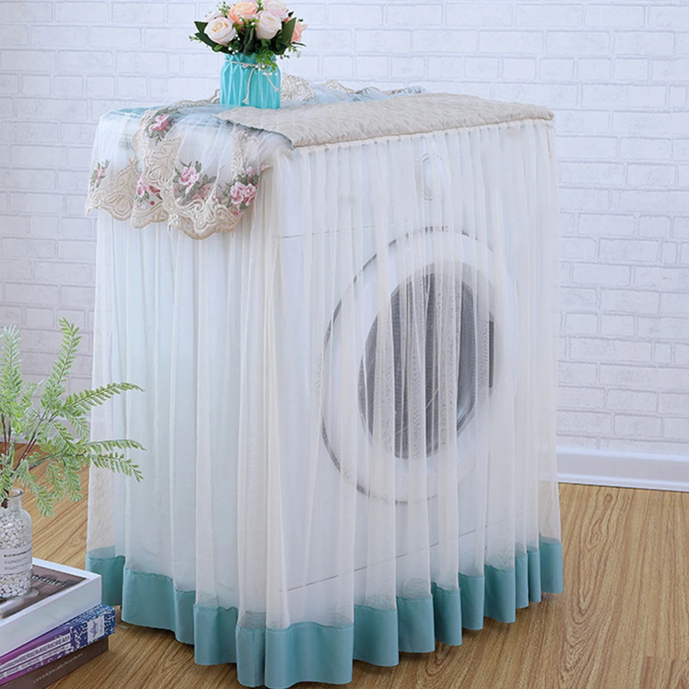 Lace Dust proof Protector Floral style Home Decor Washing Machine Cover 5 colors Washable 60*60*85cm Decoration