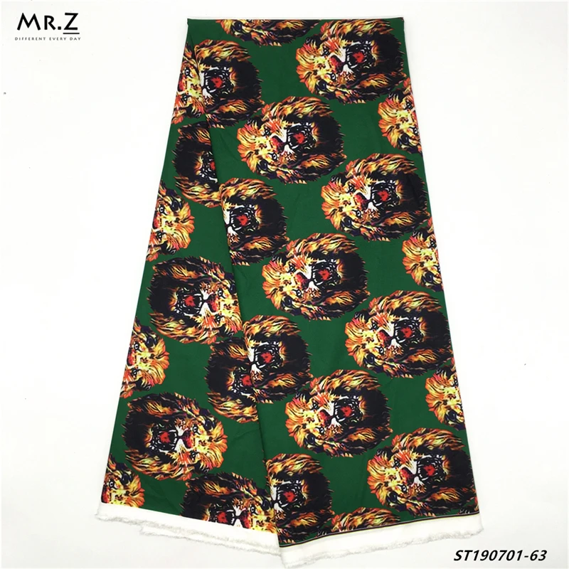 

Mr.Z Imitated Silk Wax Fabric New Arrival Nigerian Satin Silk Print Wax Fabric High Quality African Print Fabric For Dress