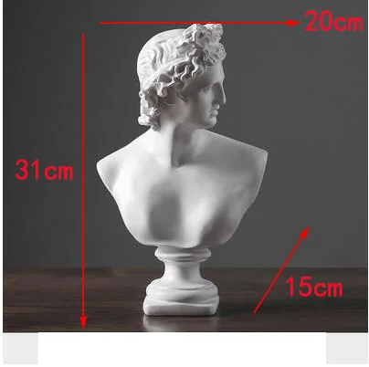 Статуя головы Давида Венеры из Европейской смолы, статуэтки богини для дома и гостиной, статуэтки для украшения офиса, рабочего стола, предметы интерьера - Цвет: style1