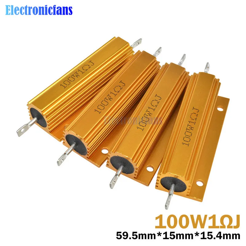 Aluminum Power Metal Shell Case Wirewound Resistor &plusmn;5% 0.1R-1K ohm 100W wirewound resistor