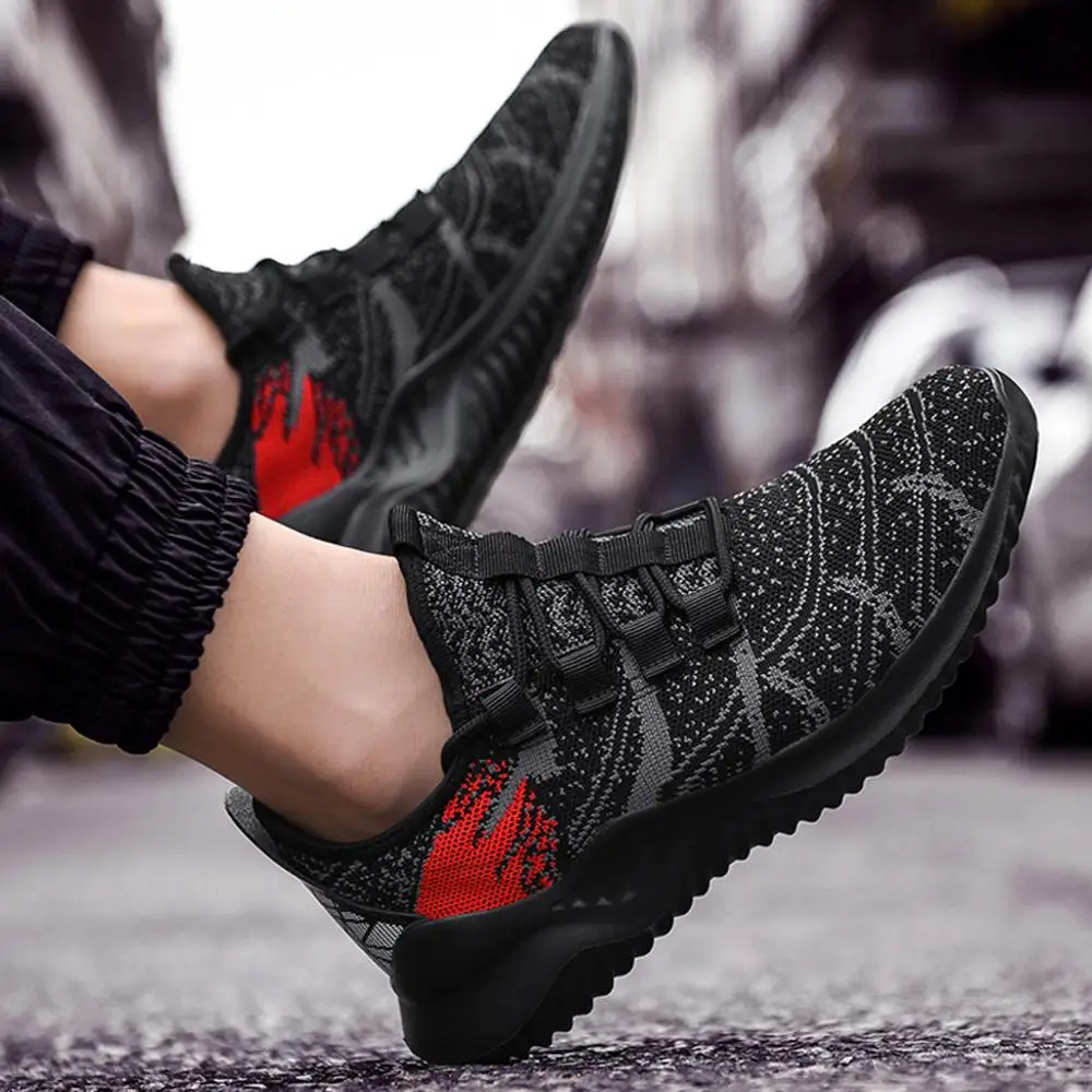 Мужская Уличная сетчатая повседневная спортивная обувь на шнуровке дышащие кроссовки горные для бега кемпинга спорта#2g23