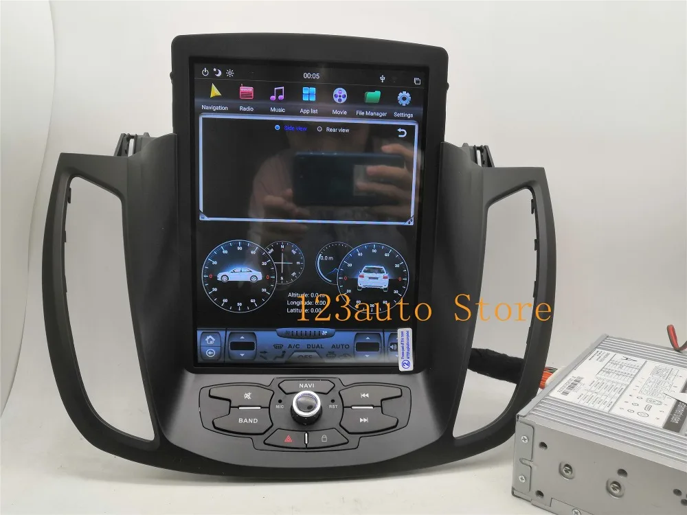 10,4 дюймов вертикальный Tesla стиль Android 8,1 автомобильный DVD gps плеер навигация радио авто для Ford Kuga 2013 PX6
