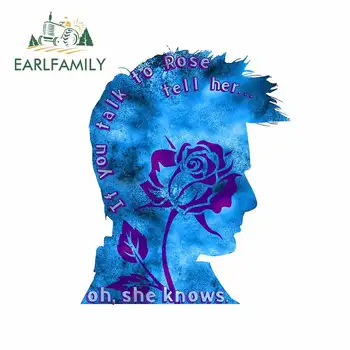 

EARLFAMILY 13cm x 10.3cm For Ten Rose Fine Decal Cartoon Car Stickers Vinyl Material Waterproof Suitable for JDM RV Decoration