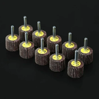 

10pcs/set 80 Grit Flap Wheels Polishing Disc Sanding Rotary Grinder Sandpaper Equipment Grinding Tool Accessories