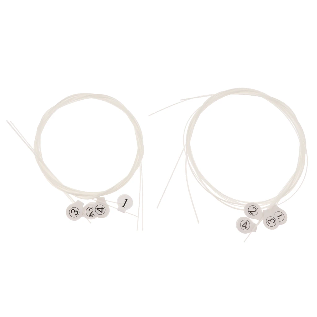 2 Sets White Nylon Ukulele Strings for Ukulele Replacement Accessories