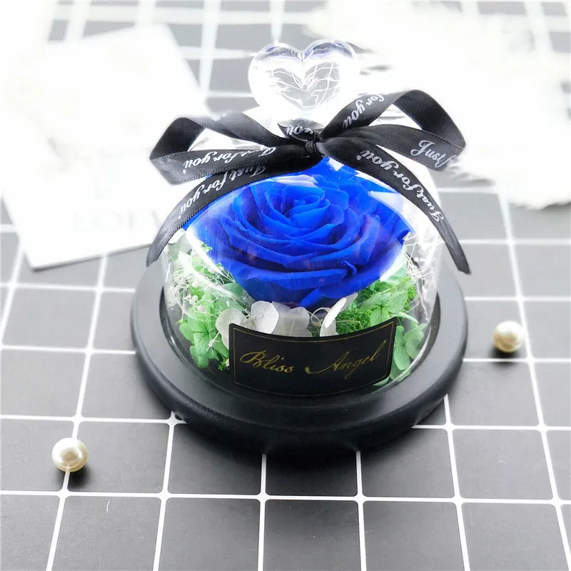 BEAUTY AND THE BEAST Eternal Flower Glass Cover Fresh Rose Girlfriend Birthday Creative Gift Rose in Glass Demo BEAUTY AND THE BEAST Eternal Flower Glass Cover Fresh Rose Girlfriend Birthday Creative Gift Rose in Glass Demo