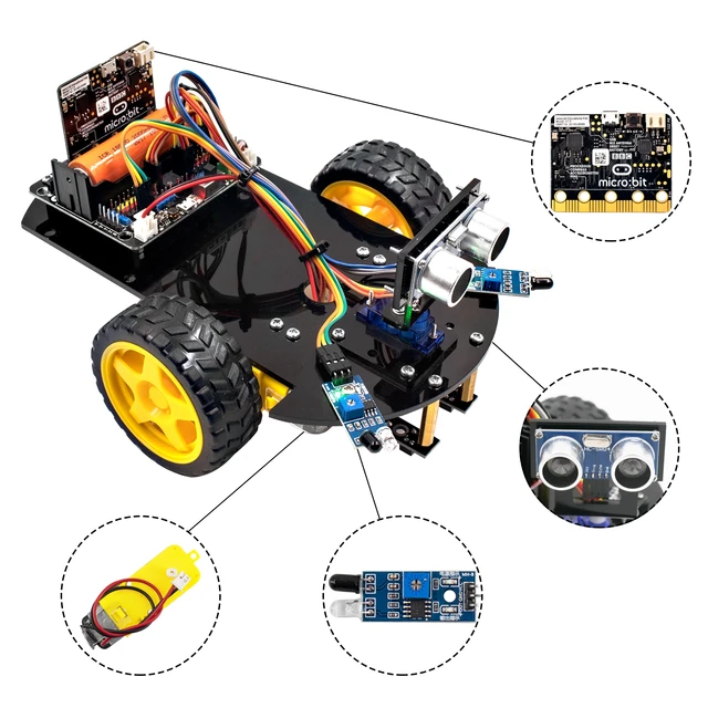 LAFVIN Multi-functional Smart Robot Car Kit V2.0 for Microbit Robot with Tutorial 6