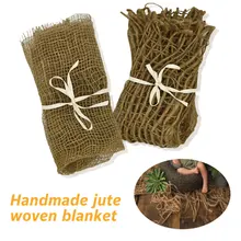 Детская фотография Реквизит новорожденный ручной работы джутовый фон одеяло толстый мешковины слой Чистая студия реквизит одеяло для фото