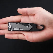  New Keychain Stainless Steel Folding Knife Multi-function Tool Personality Creative Mini Bottle Opener Rope Cutter Screwdriver 
