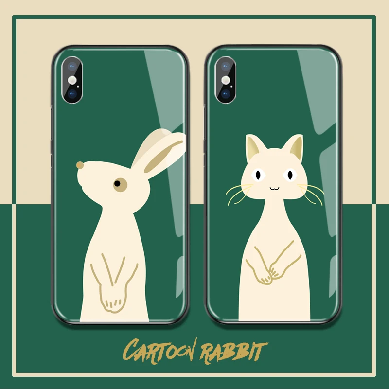 Celebrity Inspired Cat iPhone X Mobile Phone case iphone 8 Female 6S Cartoon Cute plus Qing Xin 7plus Glass 6plus Thirty | Мобильные
