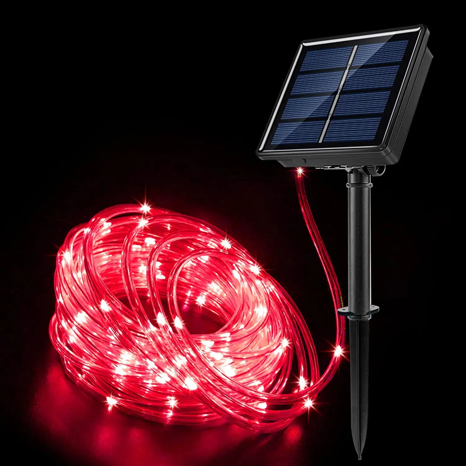 thumbnail image 1 of Cadena de luces LED solares impermeables para decoración navideña, 8 modos, 10/12/22 m, para bodas y Año Nuevo, actualización 2023, 1 of 5