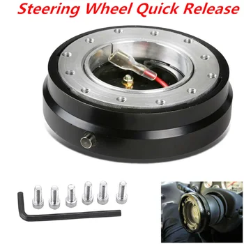 

Car Hub Adapter Steering Wheel Quick Release Boss Kit Black Parts Safety