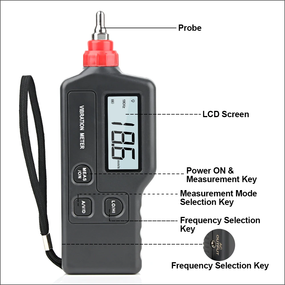 DZYTEK Vibration Analyzer Digital Vibration Meter Vibrometer Analizador De Vibraciones Sensitive Precise Handheld Vibrator 3