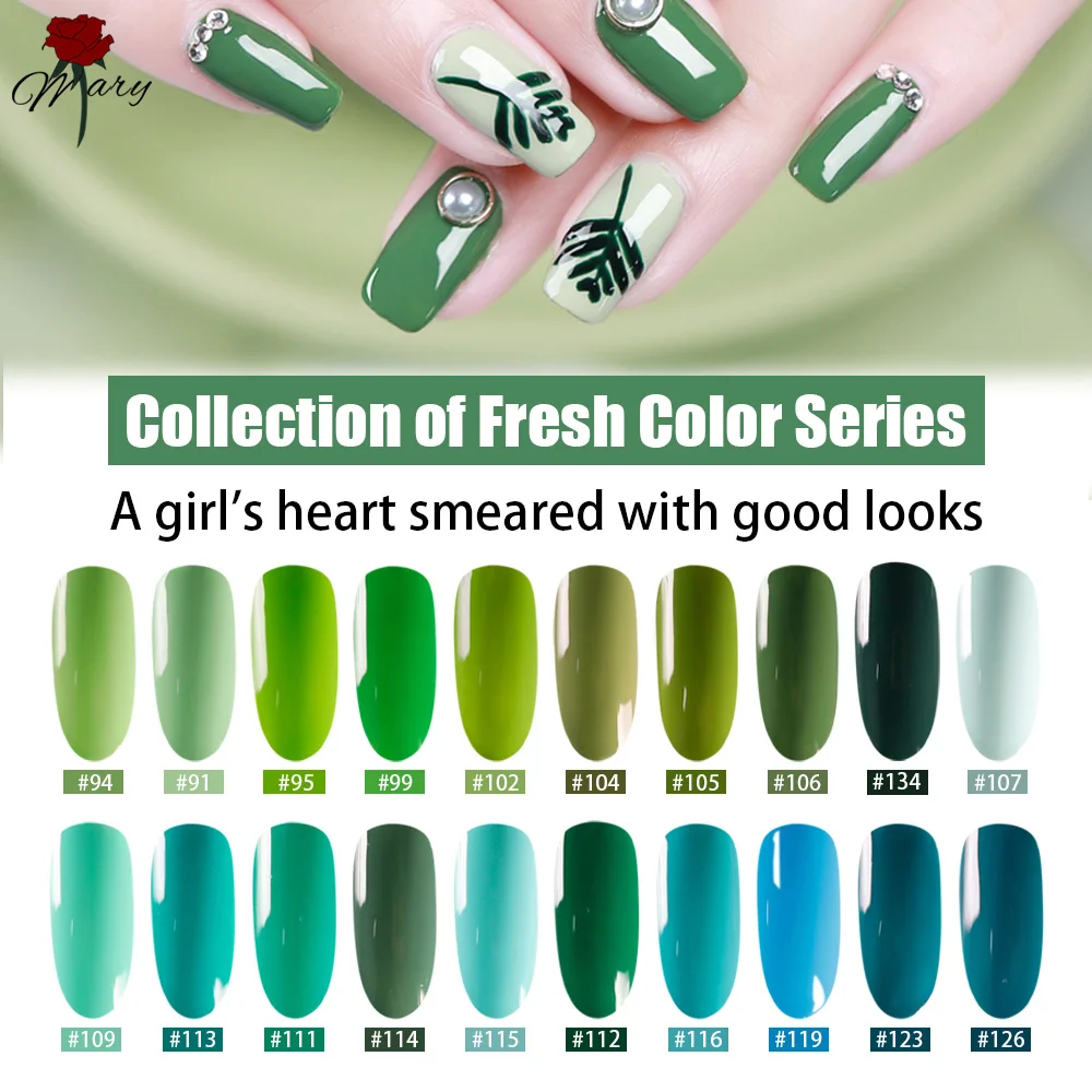 Rosemary Gel Varnish Soak Off UV LED Nail Polish Green Blue Series Stamping Painting Enamel Varnishes | Красота и здоровье
