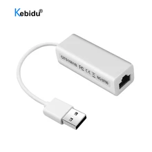 Kebidu Portable USB 2.0 To RJ45 Network Card 10Mbps Micro USB To RJ45 Ethernet Lan Adapter For PC Laptop Windows XP 7 8