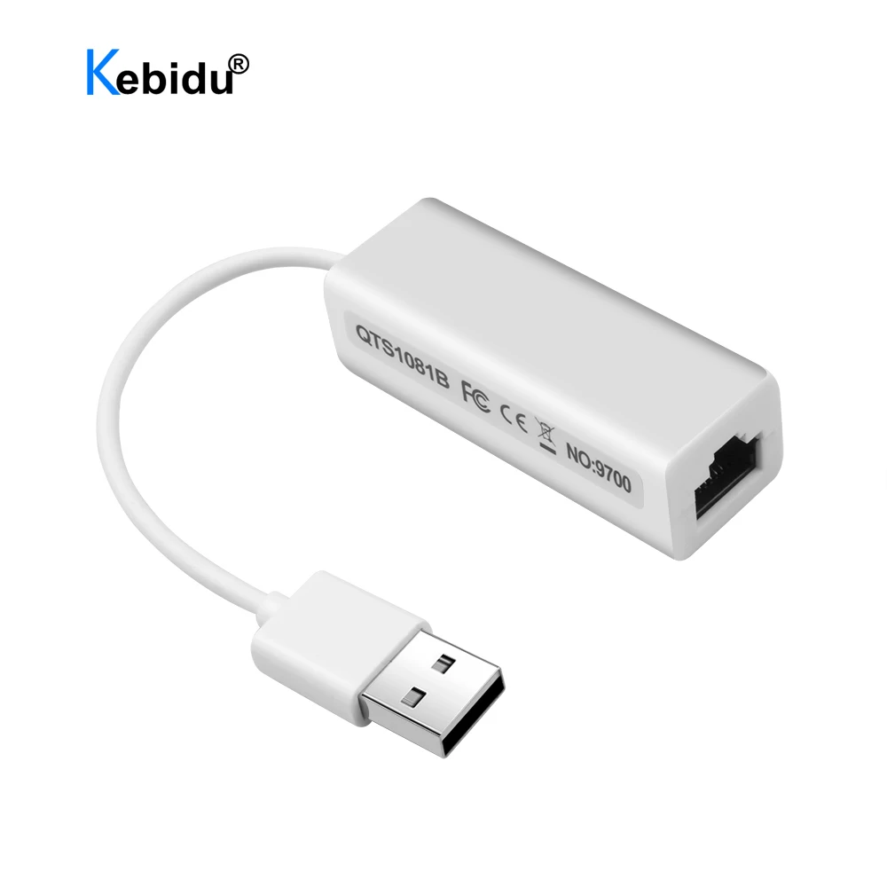 Портативная сетевая карта Kebidu USB 2 0 на RJ45 10 Мбит/с Micro Ethernet Lan адаптер для ПК