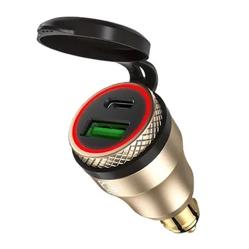 

Outdoor Vehicle GPS Power Type C Stable Socket Accessories Quick Dual Port Motorcycle Charger Durable Fast Speed USB Plug